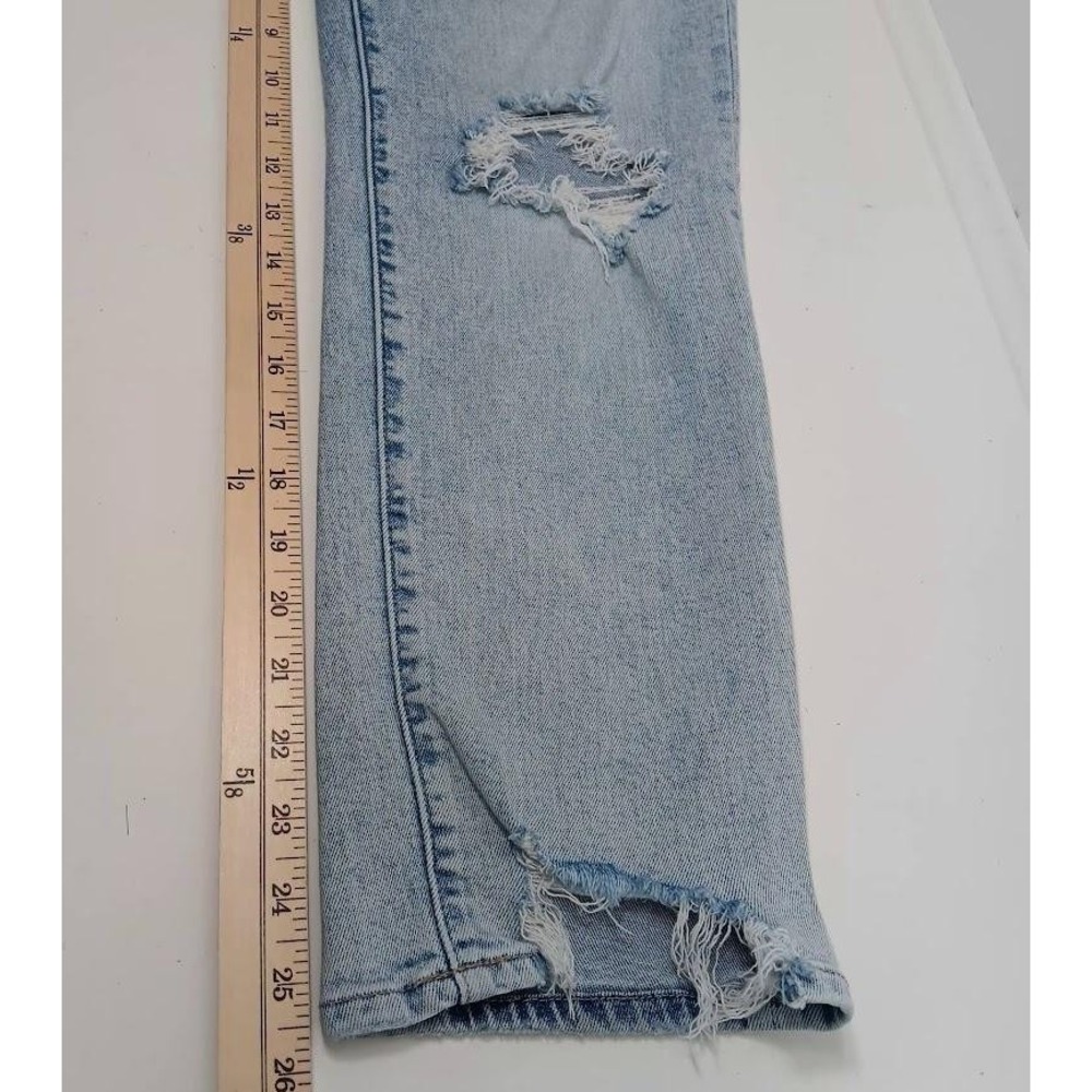 Pistola Jeans Womens 28 Distressed Straight Leg High Rise Raw Hem Denim Pants - Picture 7 of 10